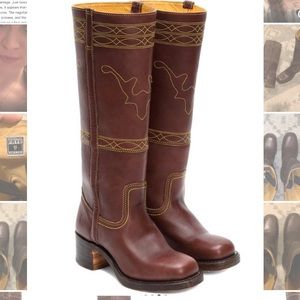 Frye - Wine Campus Stitching Horse Leather Boot